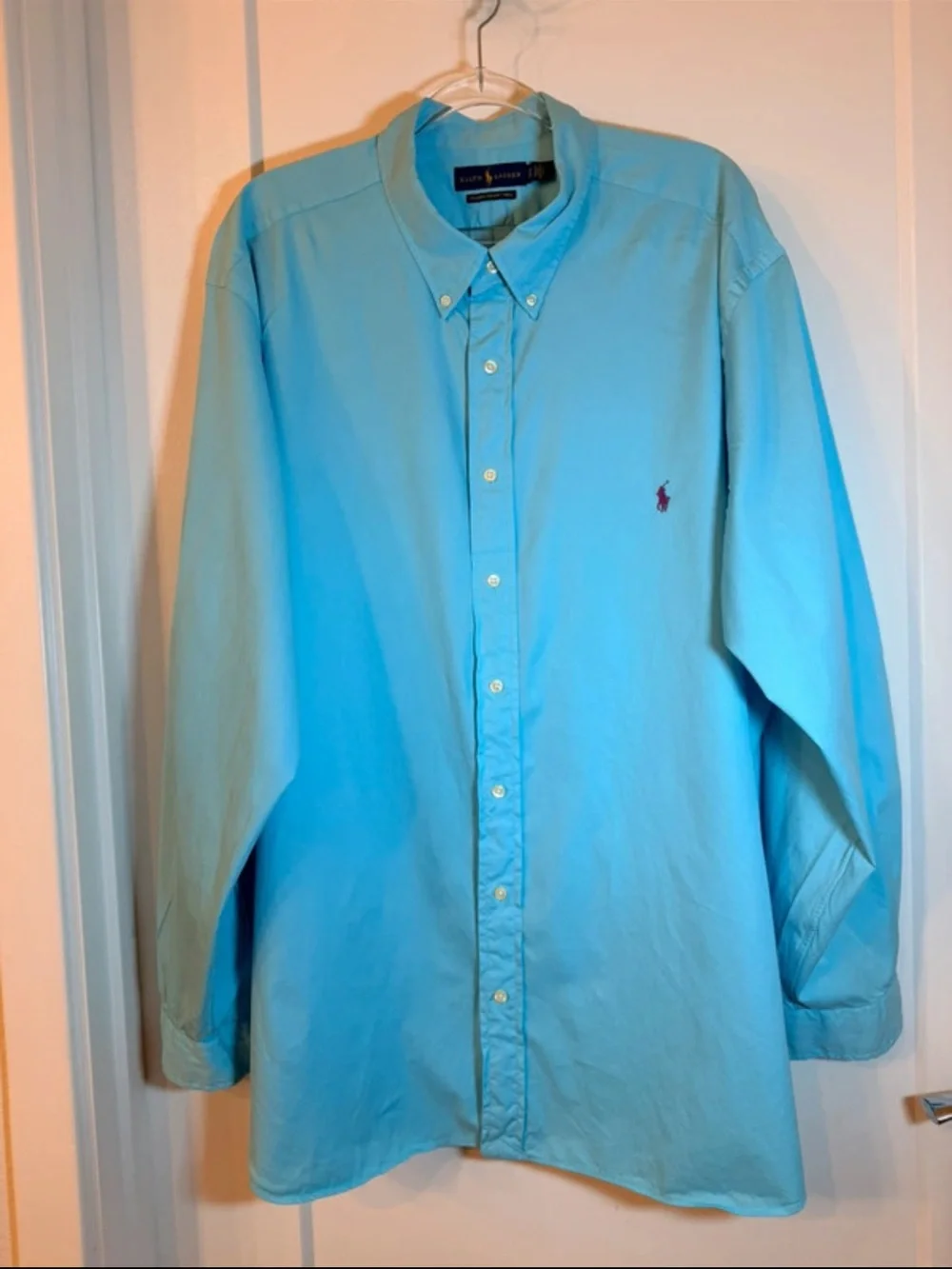Ralph Lauren Men’s Feather Weight Twill Long Sleeve Button Down Shirt 3XB